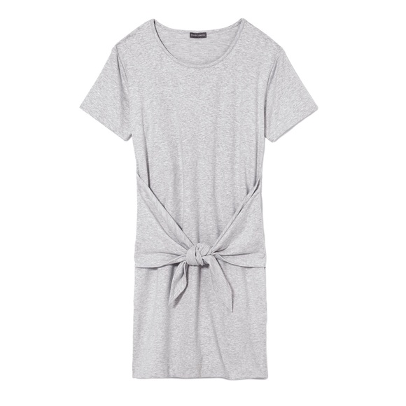 Vince Camuto Dresses & Skirts - Vince Camuto Tie Front Grey Sweater T-shirt Dress